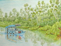Traditional-klotok-boat-on-Sekonyer-river